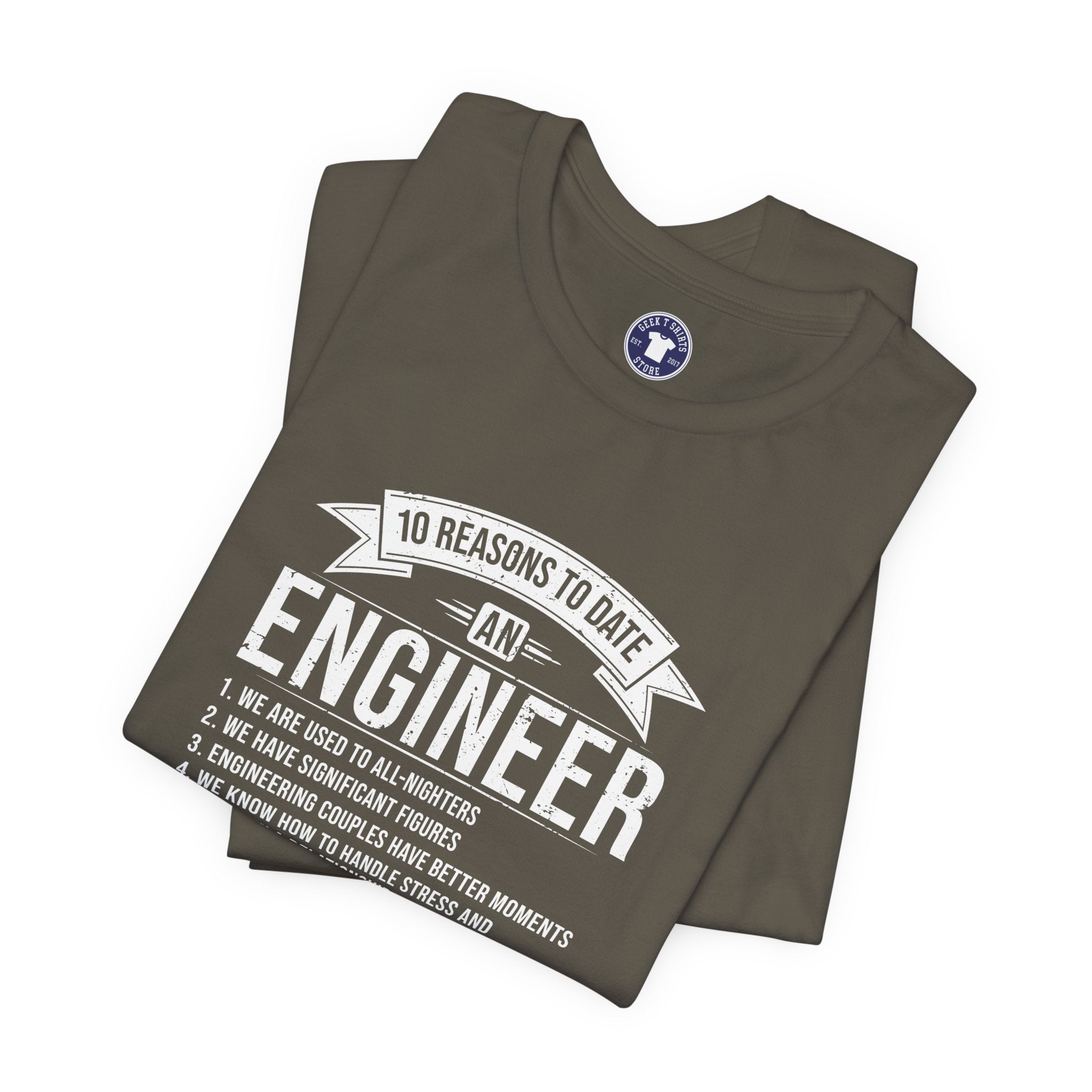 10 Reasons To Date An Engineer Funny Engineering - Premium Unisex Crewneck T-Shirt