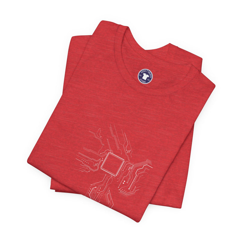 Cpu Heart Chipset Board - Geek Coding T-Shirt - Premium Unisex Crewneck T-Shirt