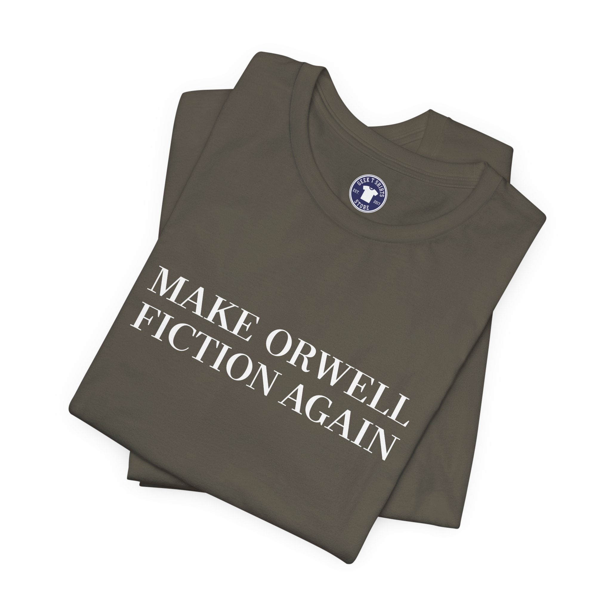 Make Orwell Fiction Again - Premium Unisex Crewneck T-Shirt