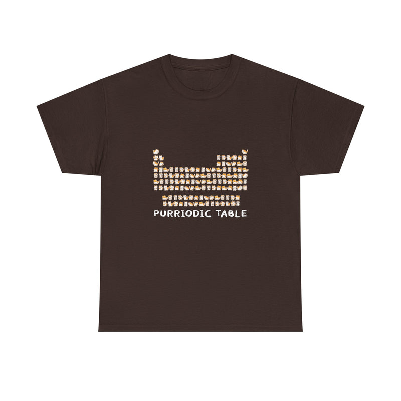 Purriodic Table T-Shirt, Cute Cat Chemistry Tee, Science Lover Gift, Geek T-Shirt, Nerd Shirt, Fun Animal Pun Shirt, Cat Lover Present