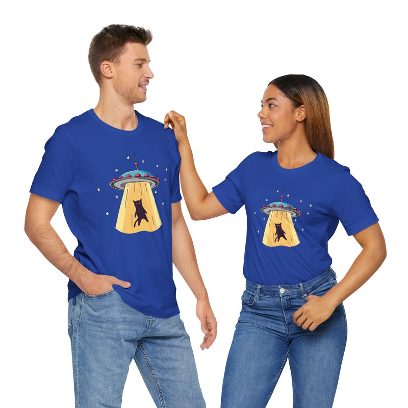 Cat Ufo Abduction - Ufo Shirt - Premium Unisex Crewneck T-Shirt
