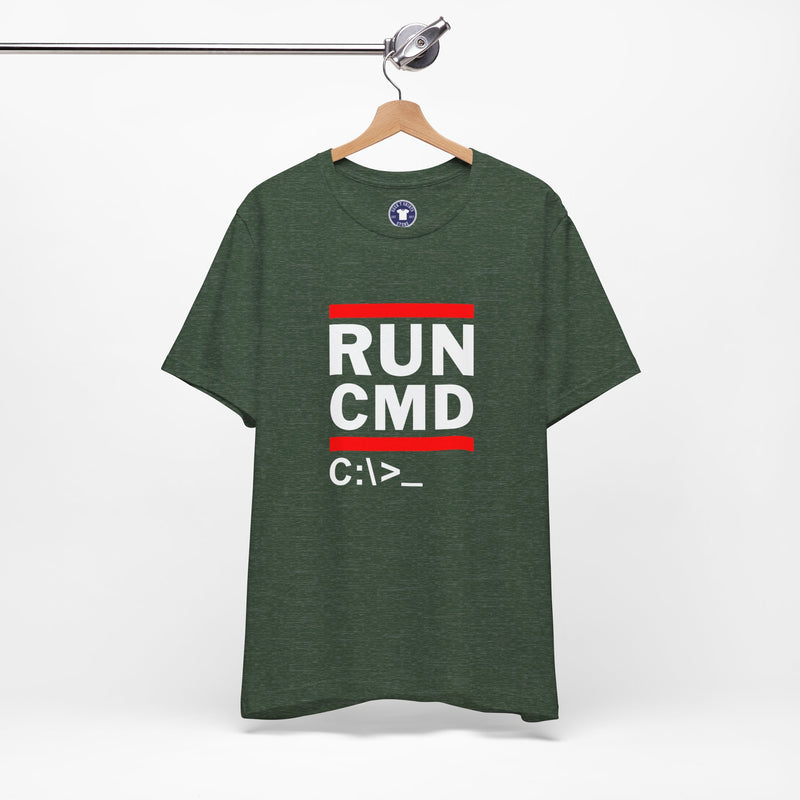 Run CMD C - IT Shirt - Funny Coder Shirt - MS-Dos - Premium Unisex Crewneck T-shirt