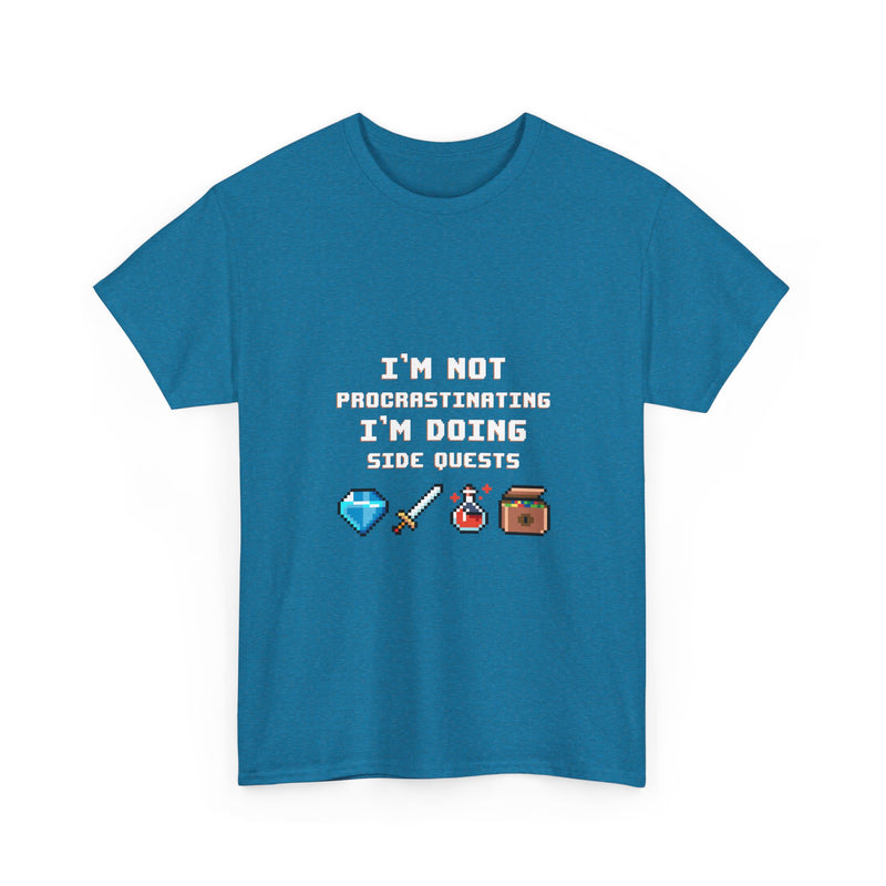 I'm Not Procrastinating T-Shirt, Gamer Tee, Side Quest Shirt, Geek T-Shirt, Nerd Shirt, Video Game Humor, Pixel Art Gift, Casual Wear