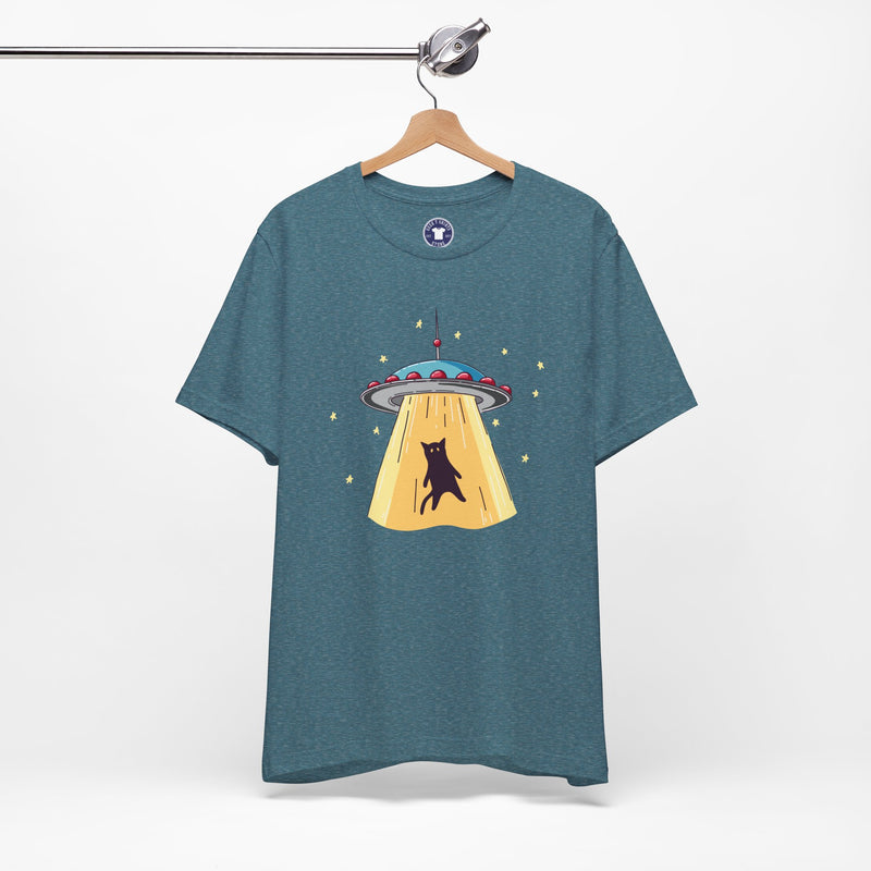 Cat Ufo Abduction - Ufo Shirt - Premium Unisex Crewneck T-Shirt
