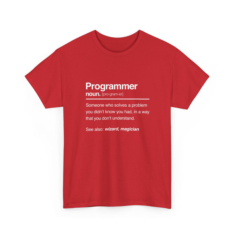 Programmer Noun Coding T-Shirt - Nerd Shirt - It Shirt - Regular Unisex Crewneck T-Shirt