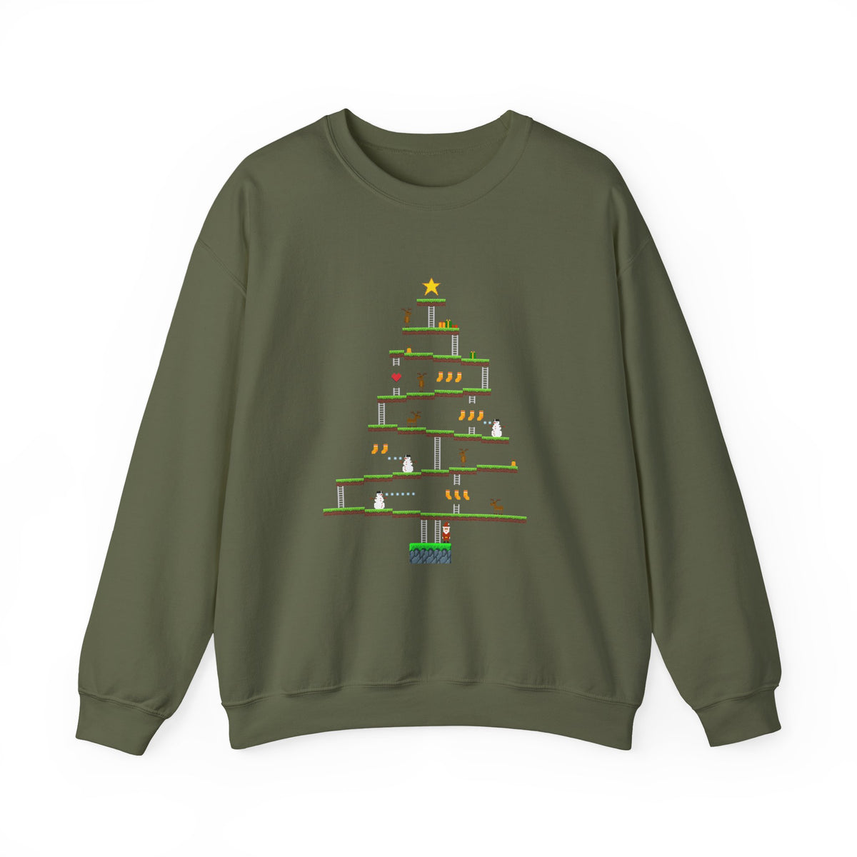 8-Bit Christmas Tree Sweatshirt