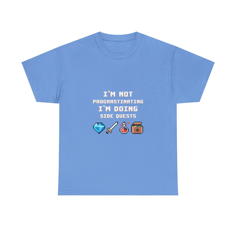 I'm Not Procrastinating T-Shirt, Gamer Tee, Side Quest Shirt, Geek T-Shirt, Nerd Shirt, Video Game Humor, Pixel Art Gift, Casual Wear