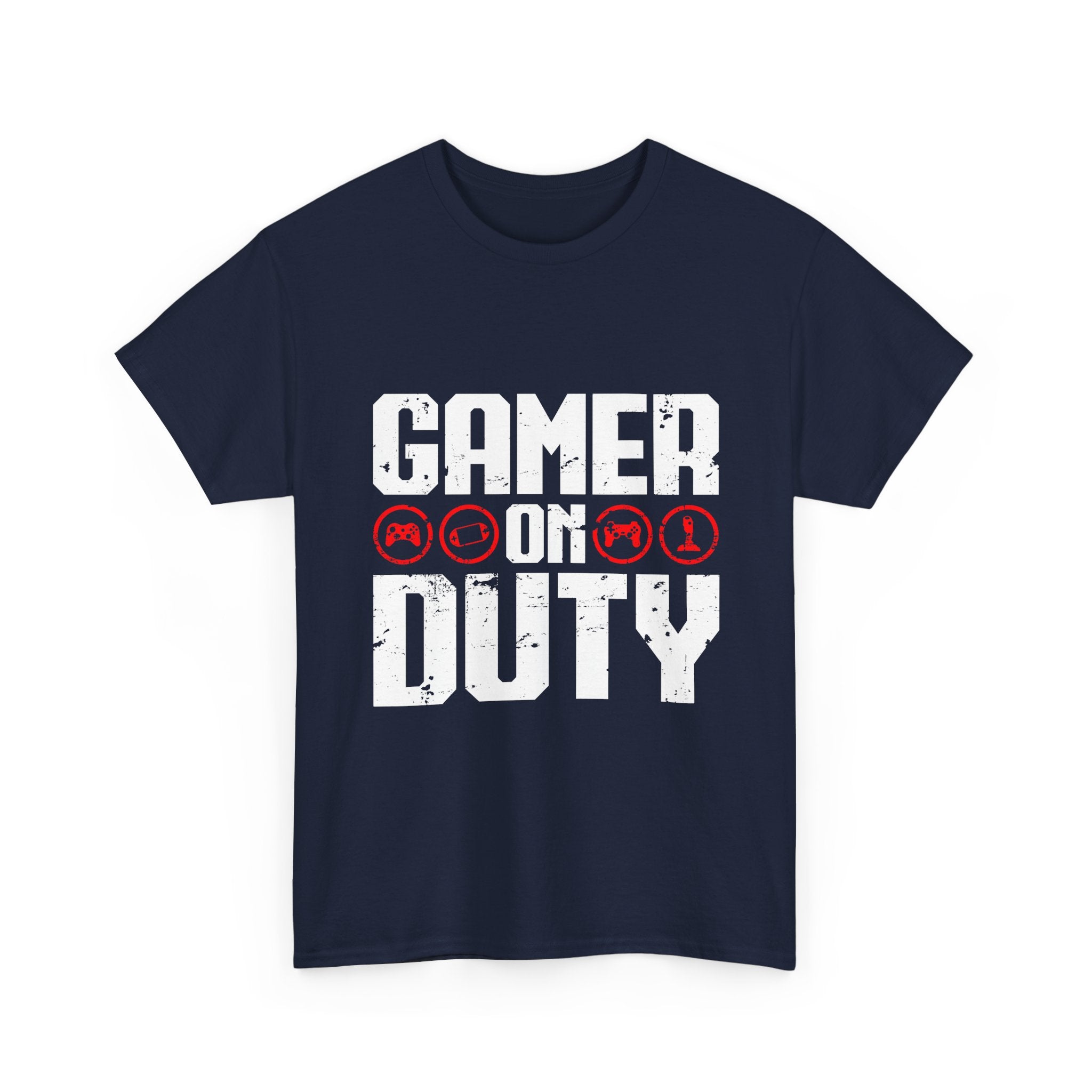 Gamer On Duty T-Shirt - Funny Video Game Lover Gift - Regular Unisex Crewneck T-Shirt