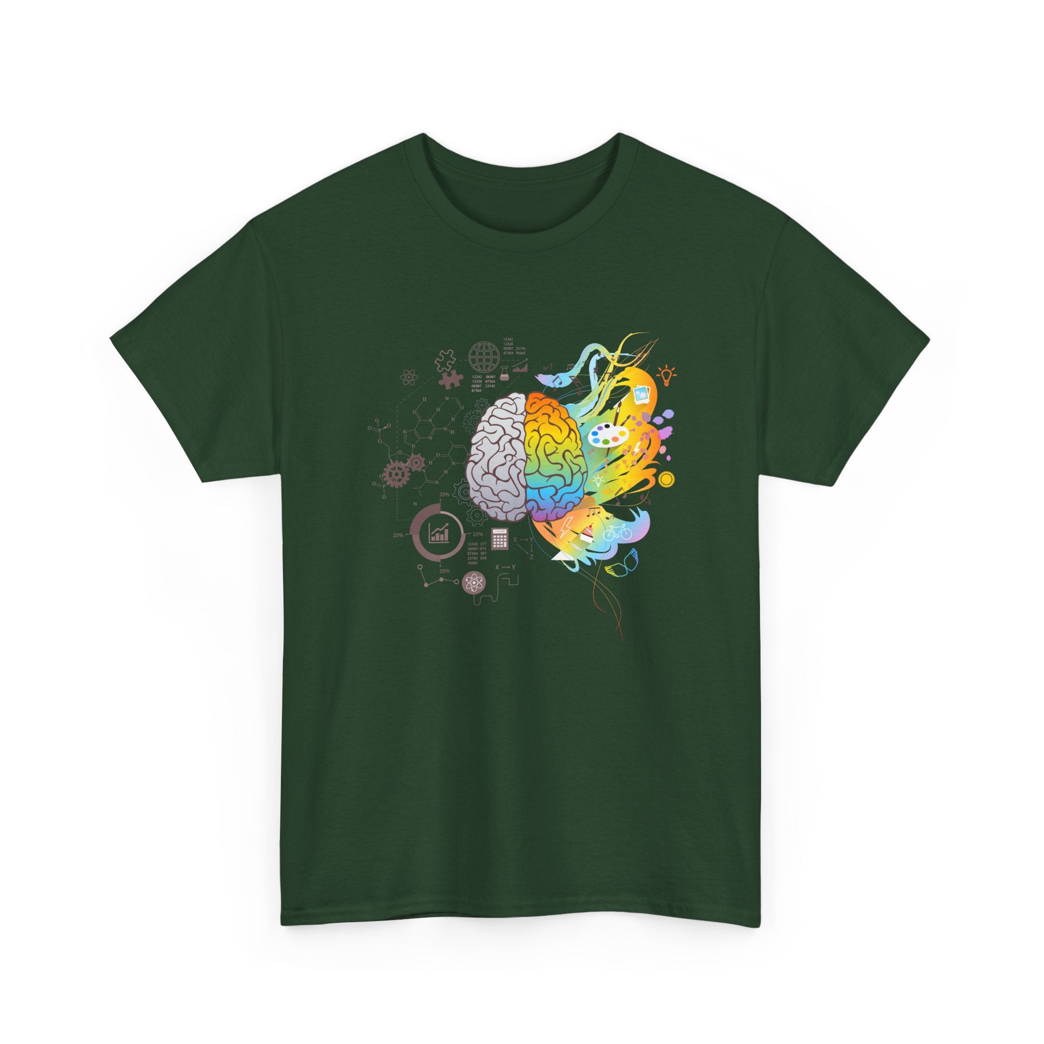 Creative Scientific Brain Illustration - Neuroscience Science Shirt - Regular Unisex Crewneck T-Shirt