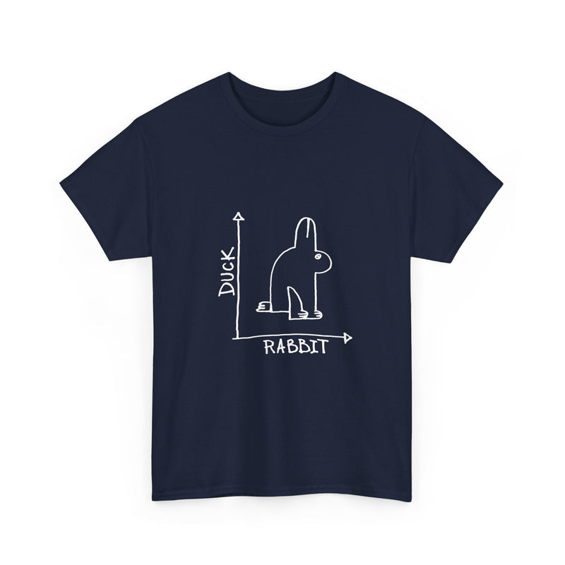 Duck Rabbit Illusion T-Shirt, Optical Illusion Tee, Geek T-Shirt, Nerd Shirt, Funny Animal Puzzle Top, Unique Gift for Art Fans