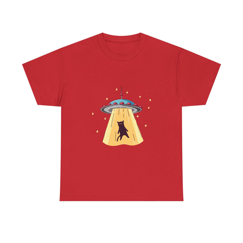 Alien Abduction Cat T-Shirt, UFO Shirt, Space Tee, Sci-Fi Humor Gift, Geek T-Shirt, Nerd Shirt, Funny Cat Art, Outer Space Design Apparel