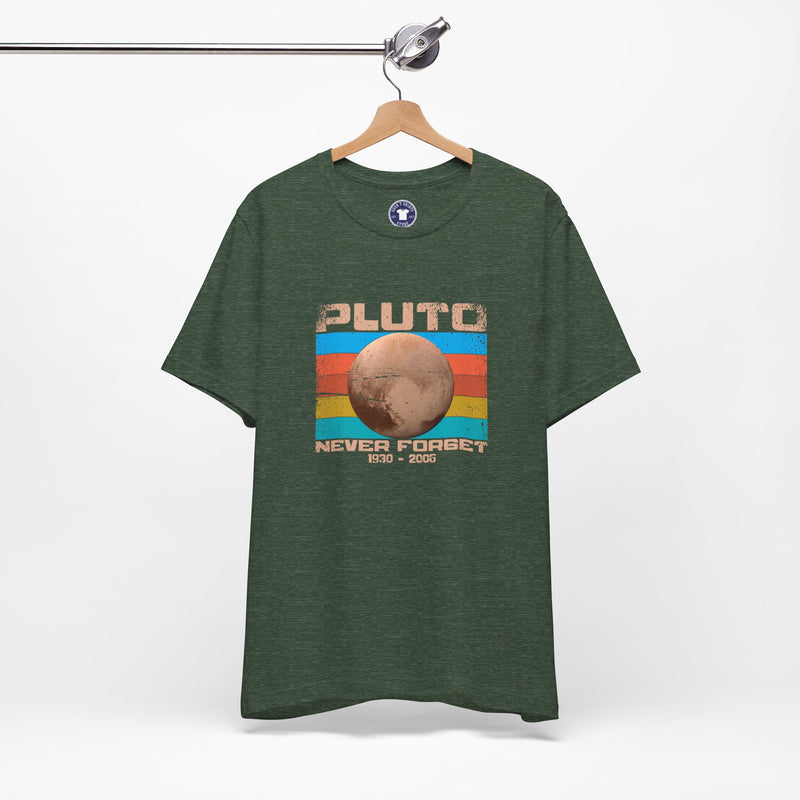 Pluto Never Forget - Geek Shirt - Funny Science Shirt - Premium Unisex Crewneck T-Shirt