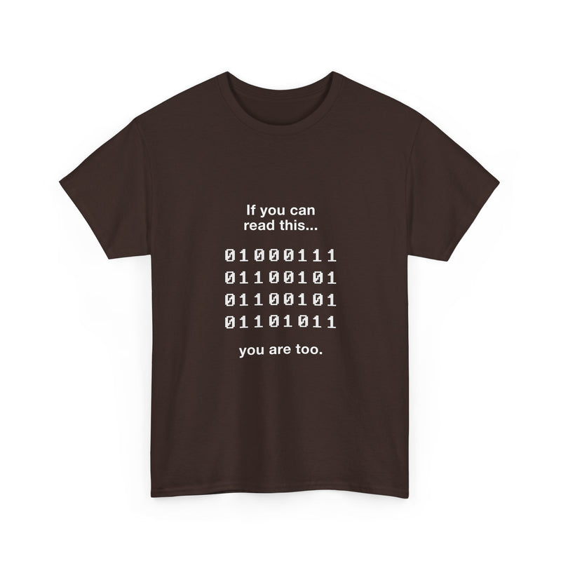 Geek T-Shirt, Nerd Shirt, Binary Code Tee, Programmer Gift, Coding Humor Shirt, Tech Enthusiast Apparel, Funny Computer Tee