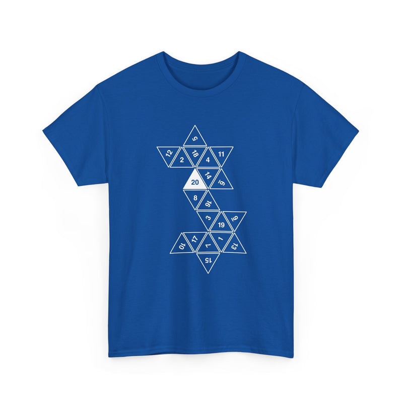 20 Sided Roll Playing Die - Regular Unisex Crewneck T-Shirt