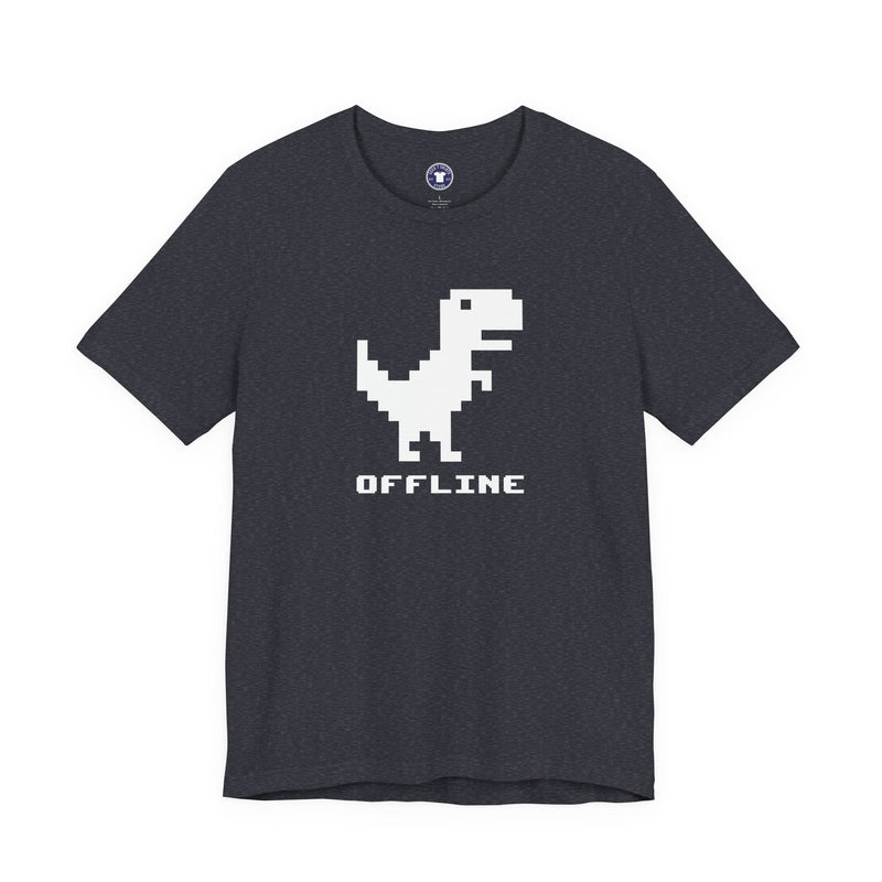 Offline - Pixelated Dinosaur Error Message - Premium Unisex Crewneck T-Shirt