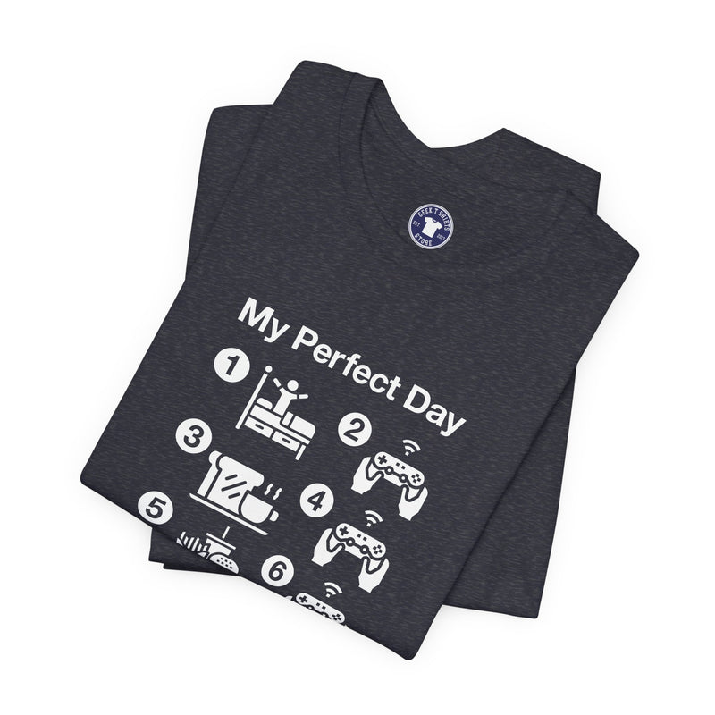 My Perfect Day Gaming - Premium Unisex Crewneck T-Shirt
