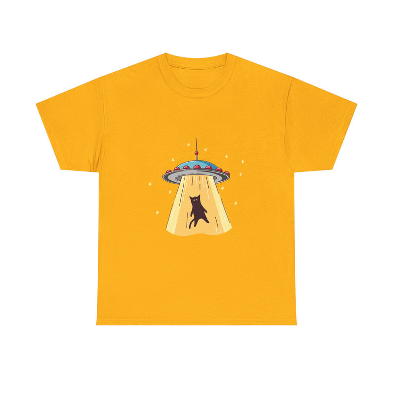 Alien Abduction Cat T-Shirt, UFO Shirt, Space Tee, Sci-Fi Humor Gift, Geek T-Shirt, Nerd Shirt, Funny Cat Art, Outer Space Design Apparel