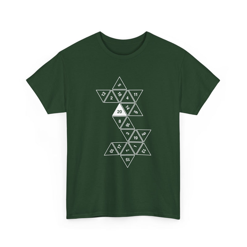 20 Sided Roll Playing Die - Regular Unisex Crewneck T-Shirt