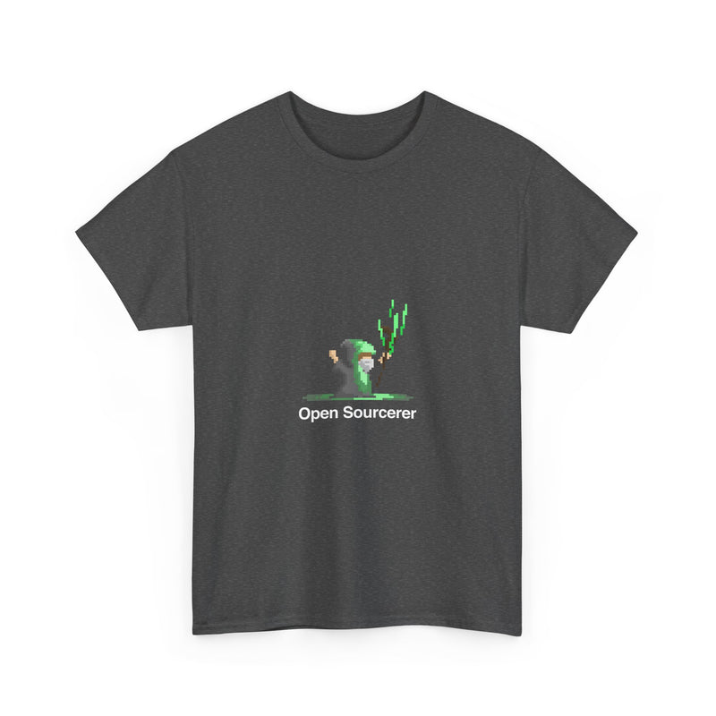 Open Sourcerer Geek T-Shirt, Nerd Shirt, Pixel Art Mage Tee, Retro Gaming Shirt, Programmer Gift, Tech Humor Top, Coding Wizard Tee