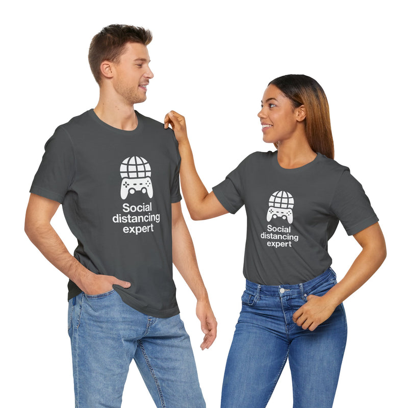 Social Distancing Expert - Premium Unisex Crewneck T-Shirt