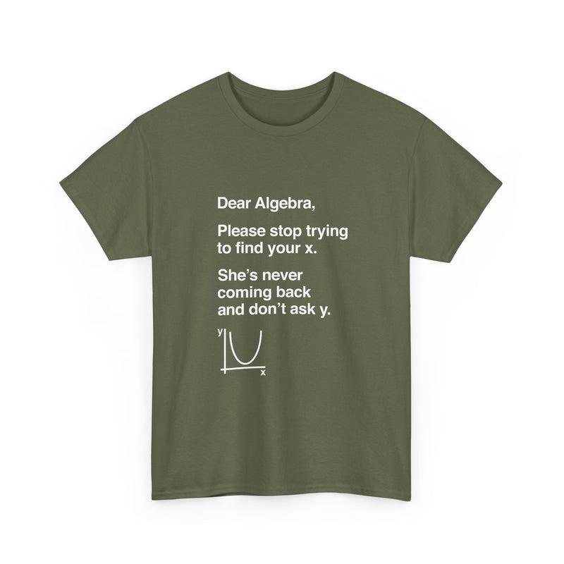 Funny Algebra T-Shirt, Math Humor Tee, Geek T-Shirt, Nerd Shirt, Sarcastic Science Gift, Educational Joke Top, Student Study Shirt