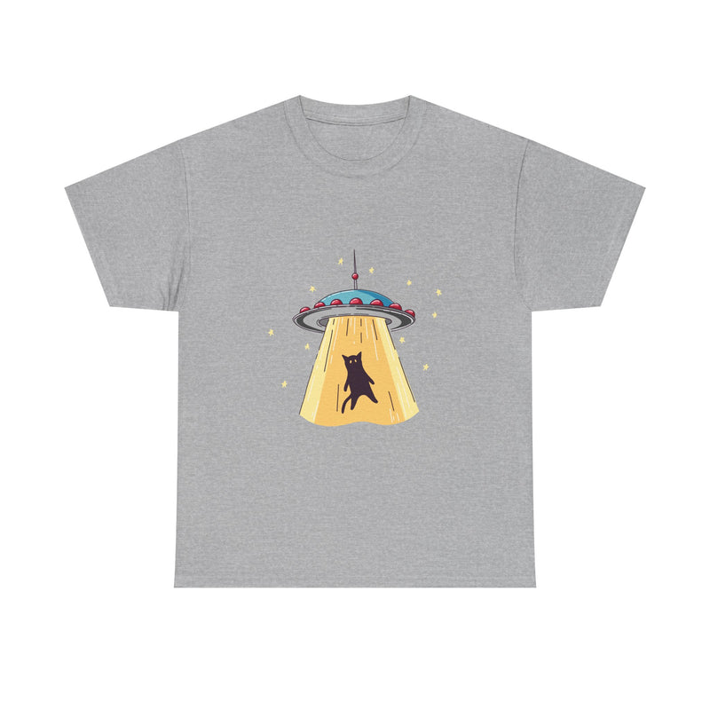 Alien Abduction Cat T-Shirt, UFO Shirt, Space Tee, Sci-Fi Humor Gift, Geek T-Shirt, Nerd Shirt, Funny Cat Art, Outer Space Design Apparel