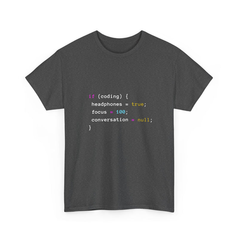 Coding Humor T-Shirt, Programmer Gift Tee, Geek T-Shirt, Nerd Shirt, Tech Lover Apparel, Developer Humor Shirt, Coder Present, Focus Tee