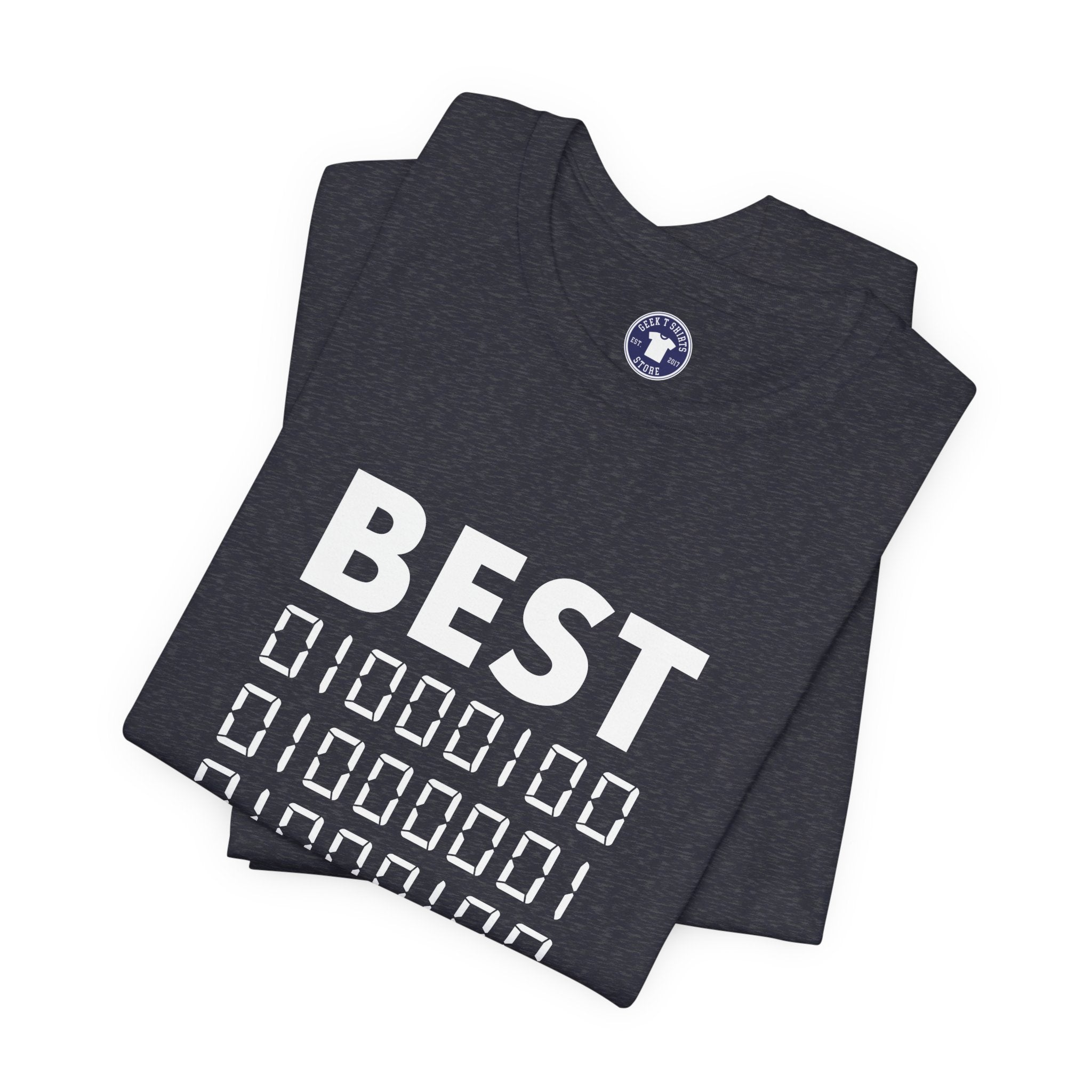 Best Dad Ever In Binary Code - Premium Unisex Crewneck T-Shirt