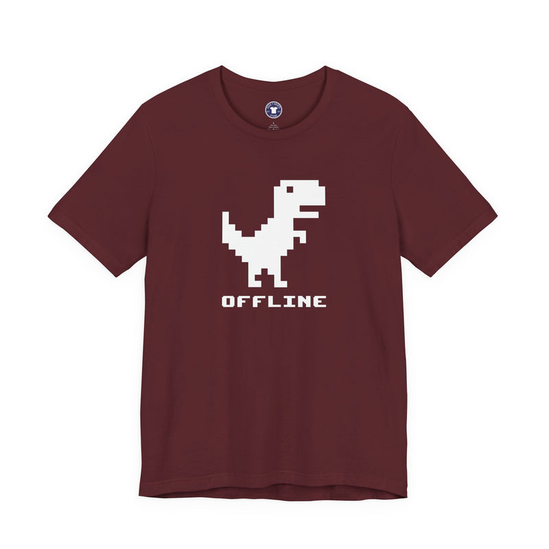 Offline - Pixelated Dinosaur Error Message - Premium Unisex Crewneck T-Shirt