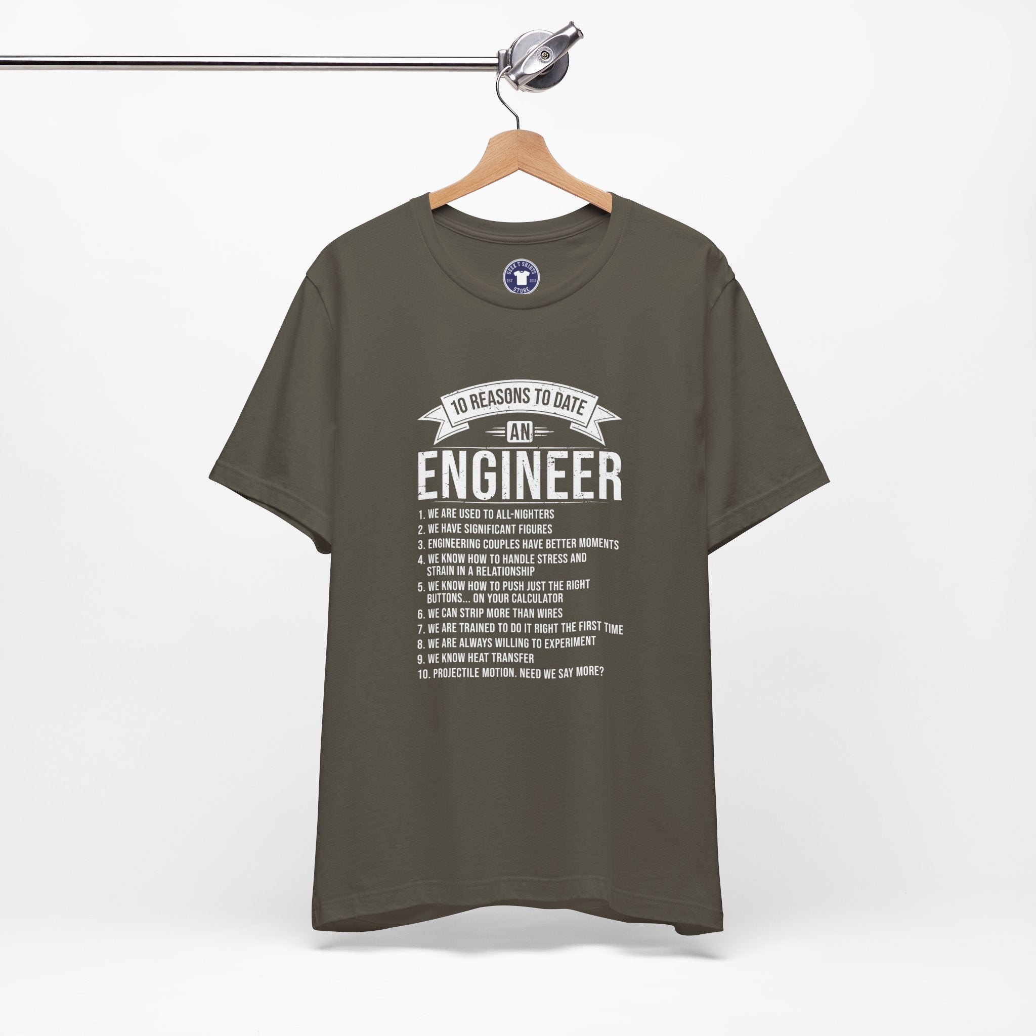 10 Reasons To Date An Engineer Funny Engineering - Premium Unisex Crewneck T-Shirt