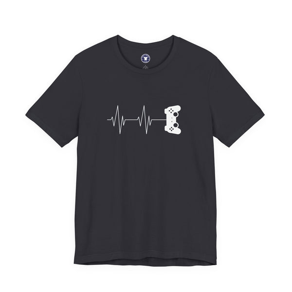 Gamer Heartbeat - Video Gaming Addict Shirt - Premium Unisex Crewneck T-Shirt