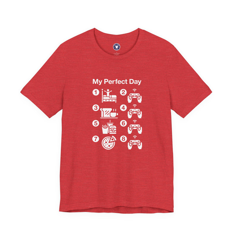 My Perfect Day Gaming - Premium Unisex Crewneck T-Shirt