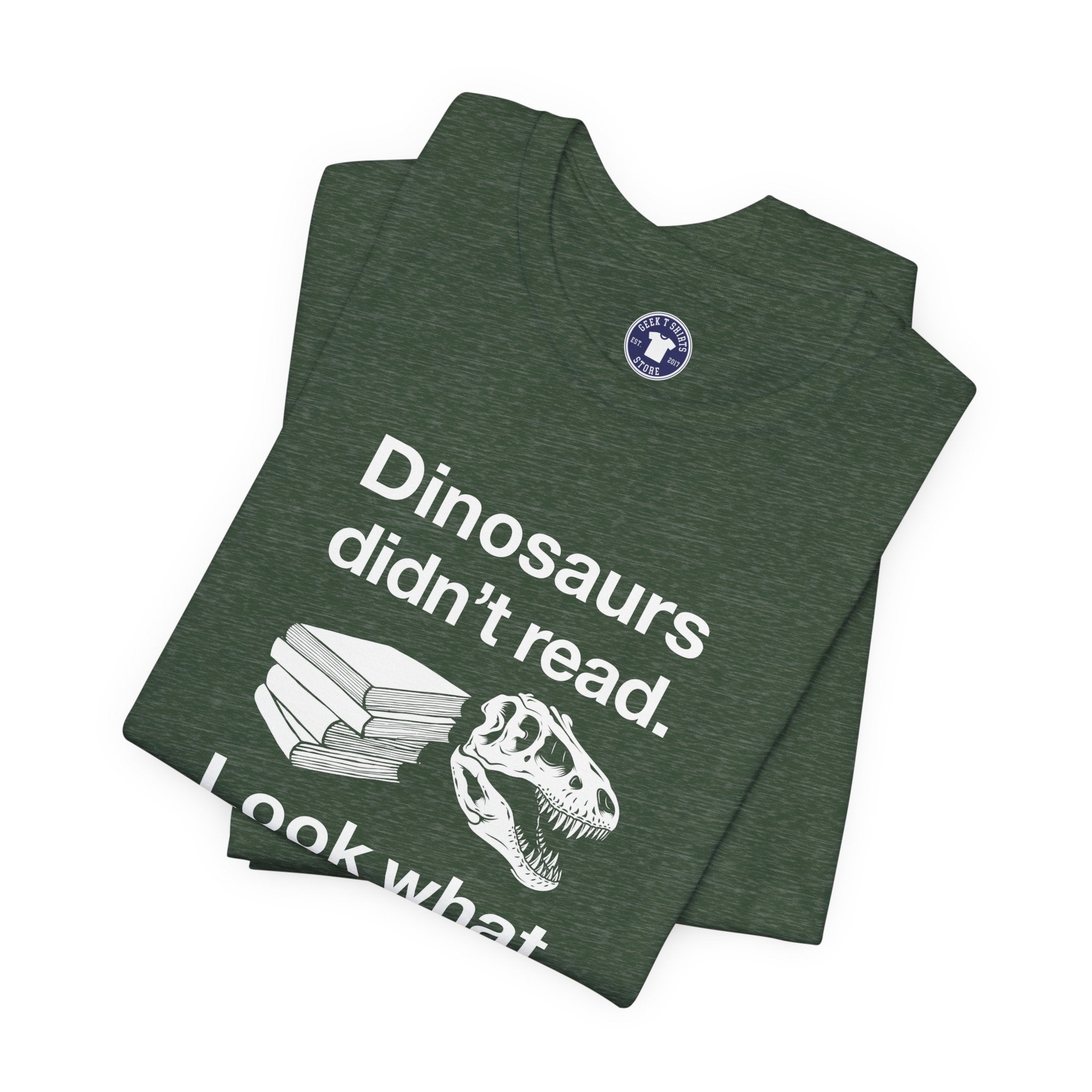 Dinosaurs Didn’t Read - Premium Unisex Crewneck T-Shirt