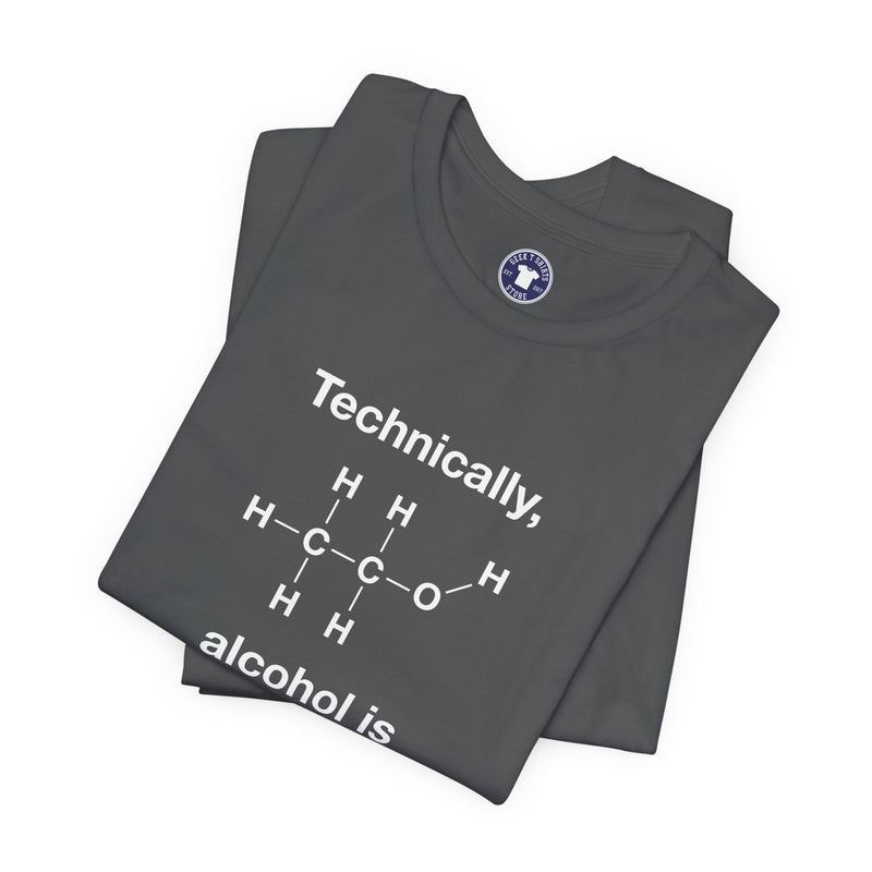 Technically Alcohol Is A Solution - Premium Unisex Crewneck T-Shirt