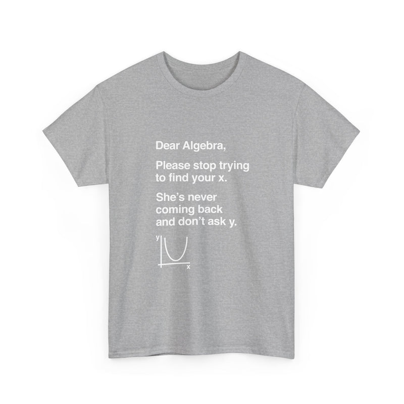 Funny Algebra T-Shirt, Math Humor Tee, Geek T-Shirt, Nerd Shirt, Sarcastic Science Gift, Educational Joke Top, Student Study Shirt