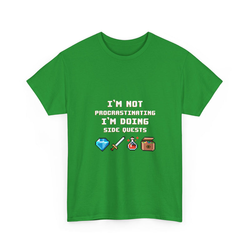 I'm Not Procrastinating T-Shirt, Gamer Tee, Side Quest Shirt, Geek T-Shirt, Nerd Shirt, Video Game Humor, Pixel Art Gift, Casual Wear