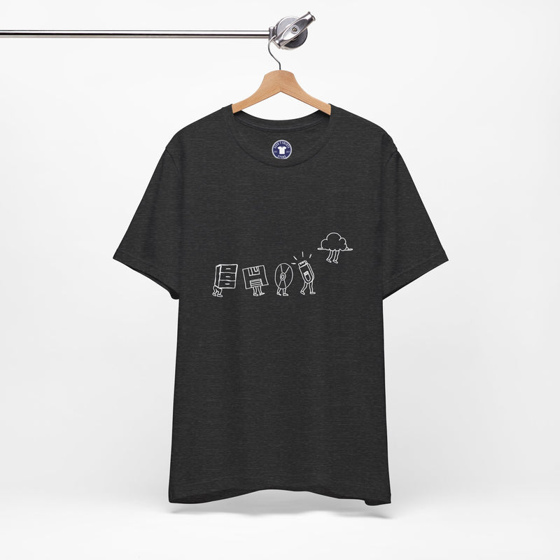 Computer Storage Evolution Cloud - It Coding - Regular Unisex Crewneck T-Shirt