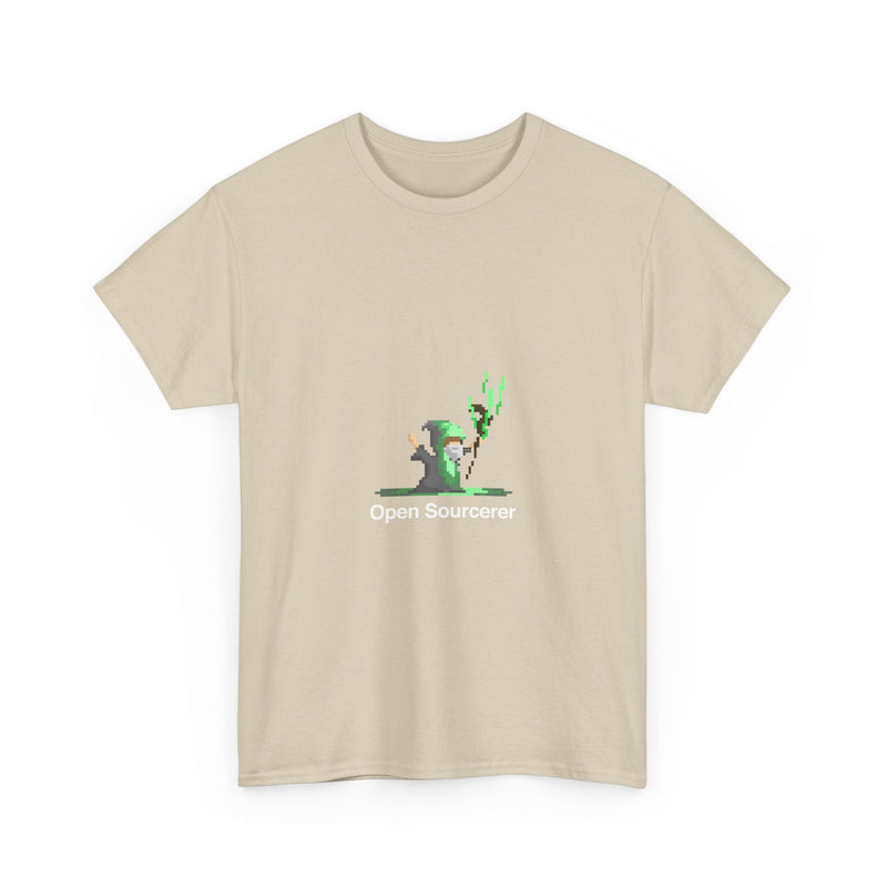 Open Sourcerer Geek T-Shirt, Nerd Shirt, Pixel Art Mage Tee, Retro Gaming Shirt, Programmer Gift, Tech Humor Top, Coding Wizard Tee