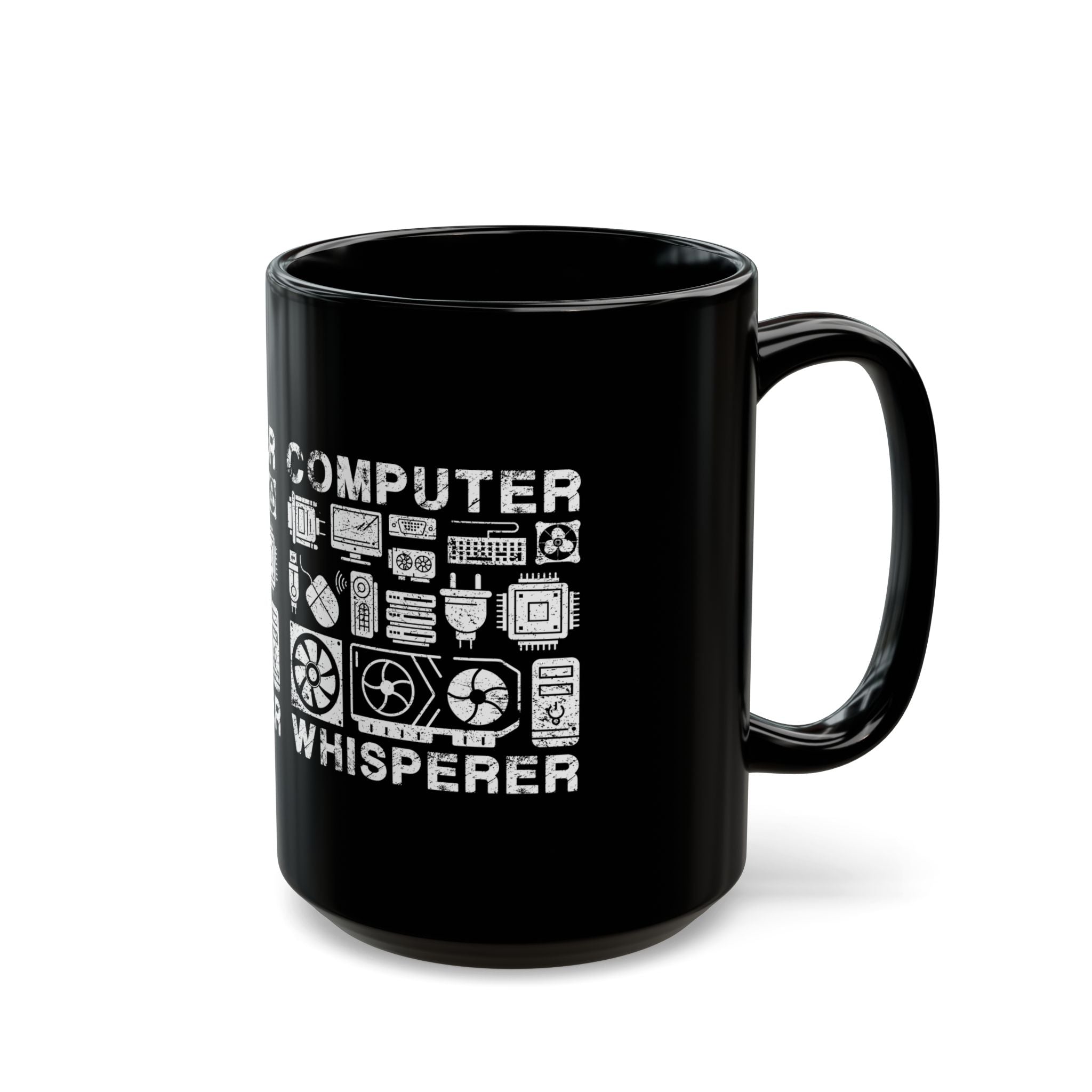 Computer Whisperer - Black Glossy Mug