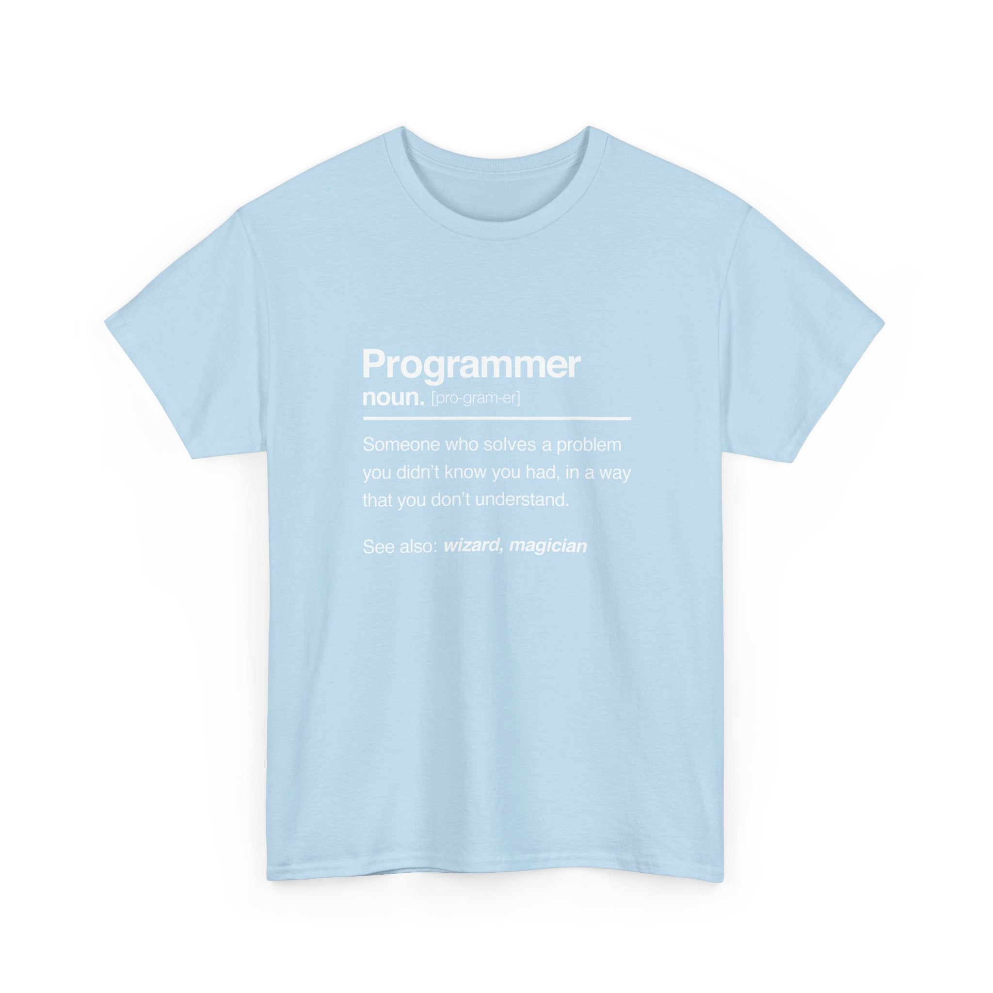 Programmer Noun Coding T-Shirt - Nerd Shirt - It Shirt - Regular Unisex Crewneck T-Shirt