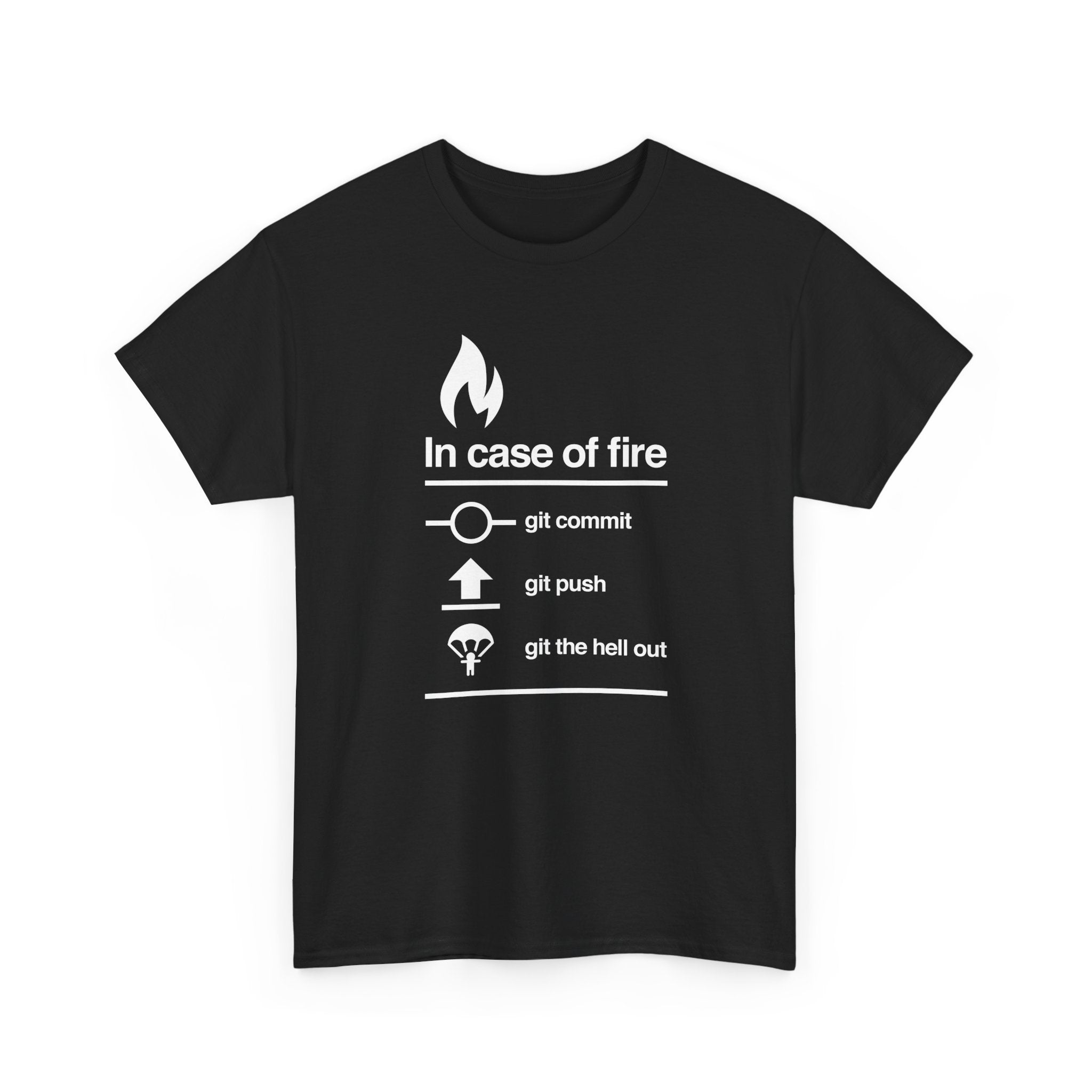 In Case Of Fire Git Commit - Regular Unisex Crewneck T-Shirt