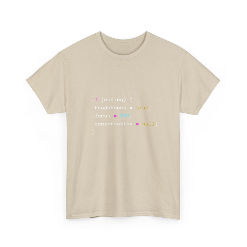 Coding Humor T-Shirt, Programmer Gift Tee, Geek T-Shirt, Nerd Shirt, Tech Lover Apparel, Developer Humor Shirt, Coder Present, Focus Tee