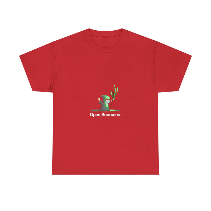 Open Sourcerer Geek T-Shirt, Nerd Shirt, Pixel Art Mage Tee, Retro Gaming Shirt, Programmer Gift, Tech Humor Top, Coding Wizard Tee