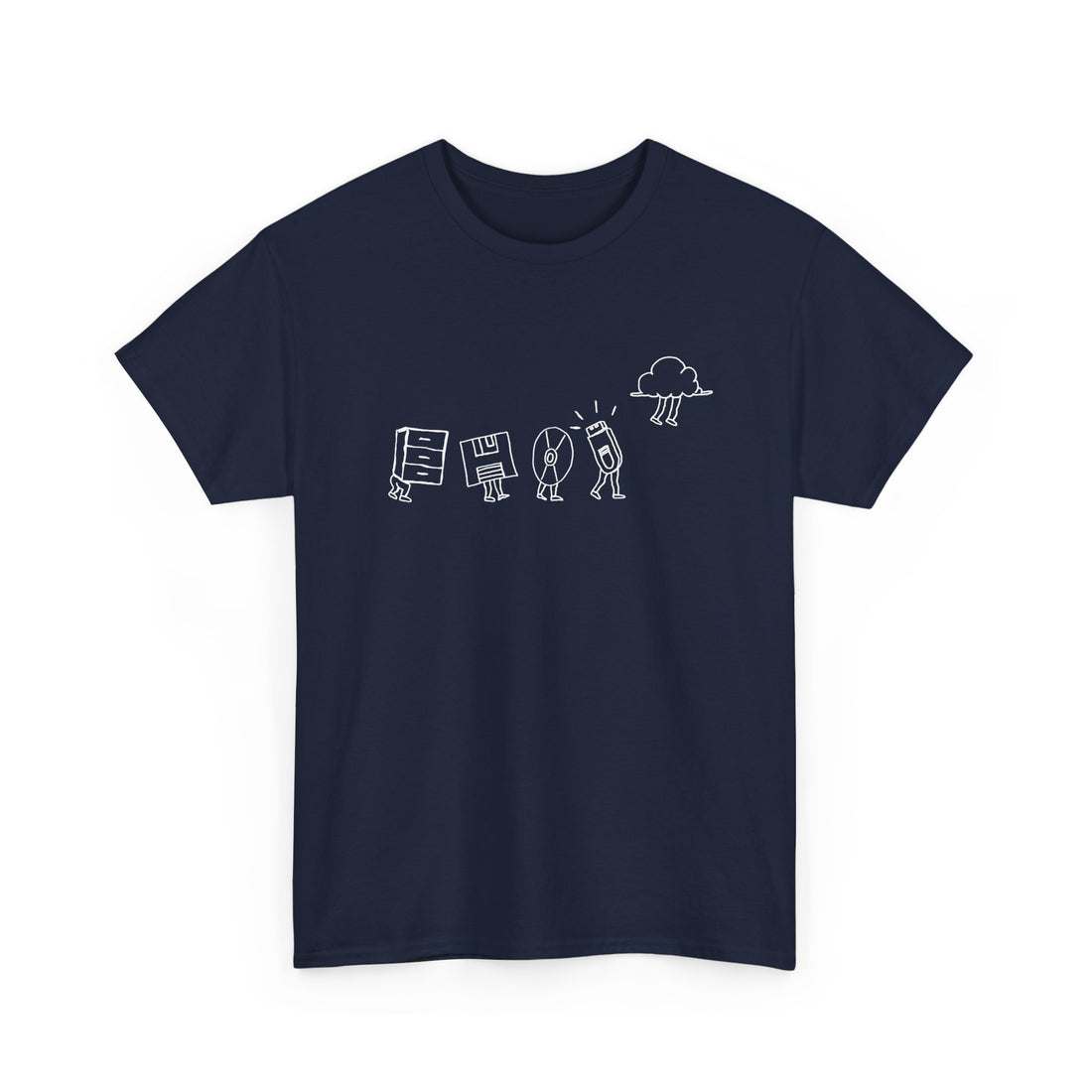 Computer Storage Evolution Cloud - It Coding - Regular Unisex Crewneck T-Shirt