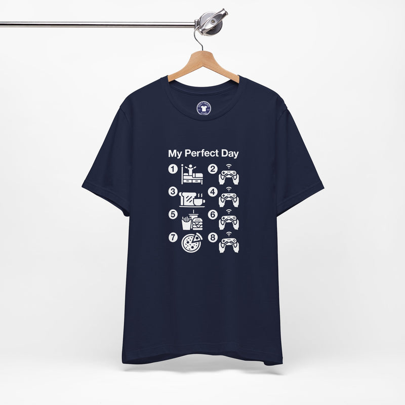 My Perfect Day Gaming - Premium Unisex Crewneck T-Shirt