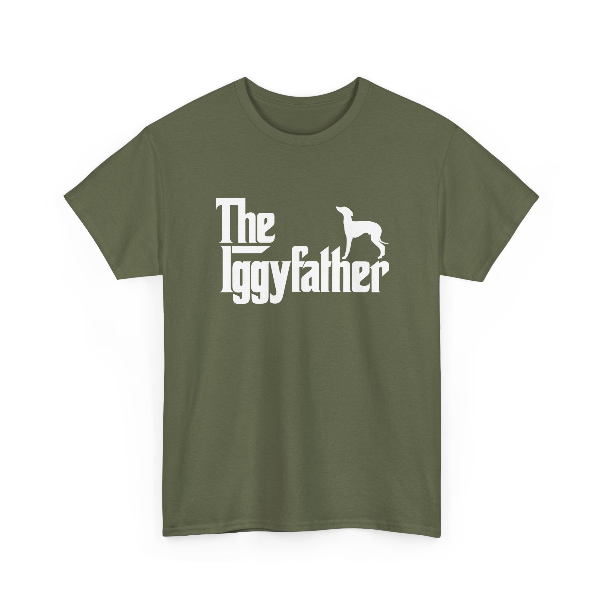 Italian Greyhound Shirt The Iggyfather Iggy Dog Dad Gift - Unisex Regular Crewneck T-Shirt