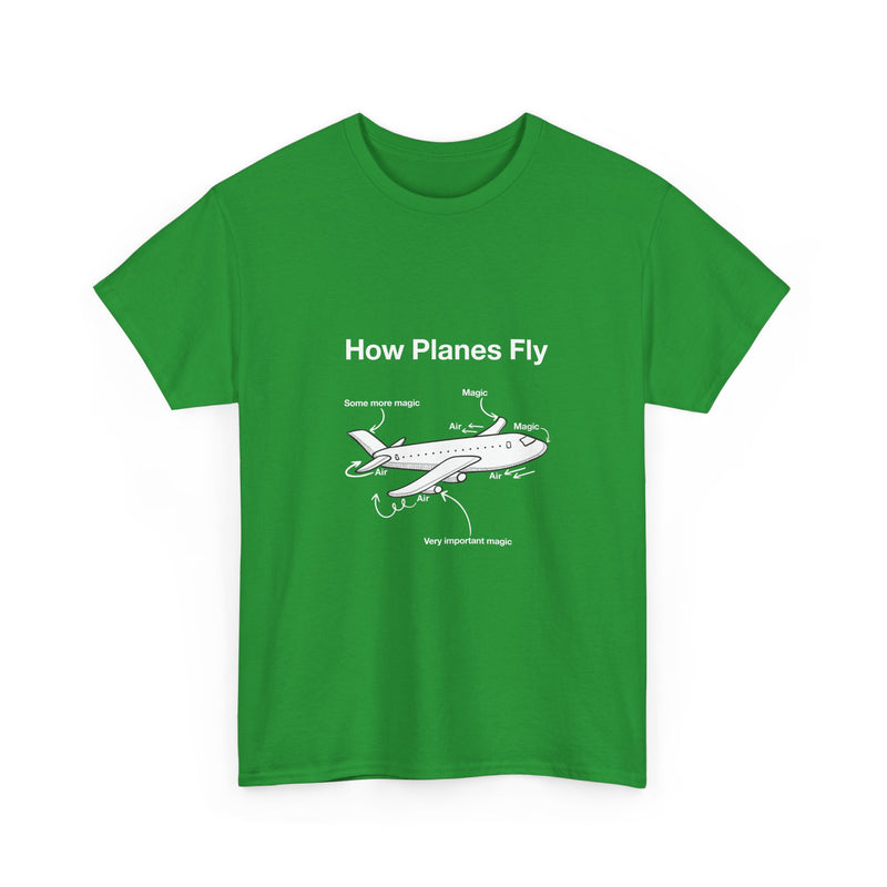 Funny Airplane Magic T-Shirt, Aviation Humor Tee, Geek T-Shirt, Nerd Shirt, Flight Lover Gift, Airplane Diagram Top, Sarcastic Travel Shirt