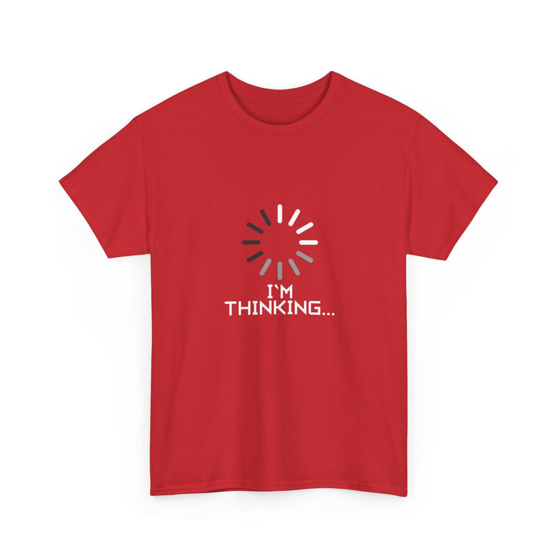I'm Thinking Loading Wheel - Funny Coder Shirt - Regular Unisex Crewneck T-Shirt