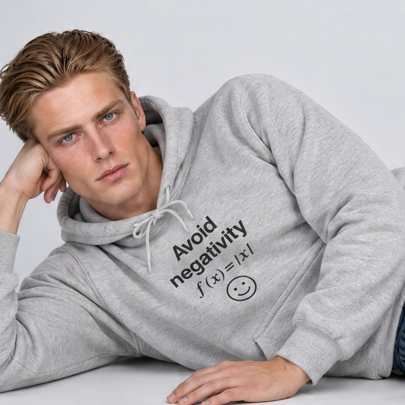 avoid negativity hoodie model