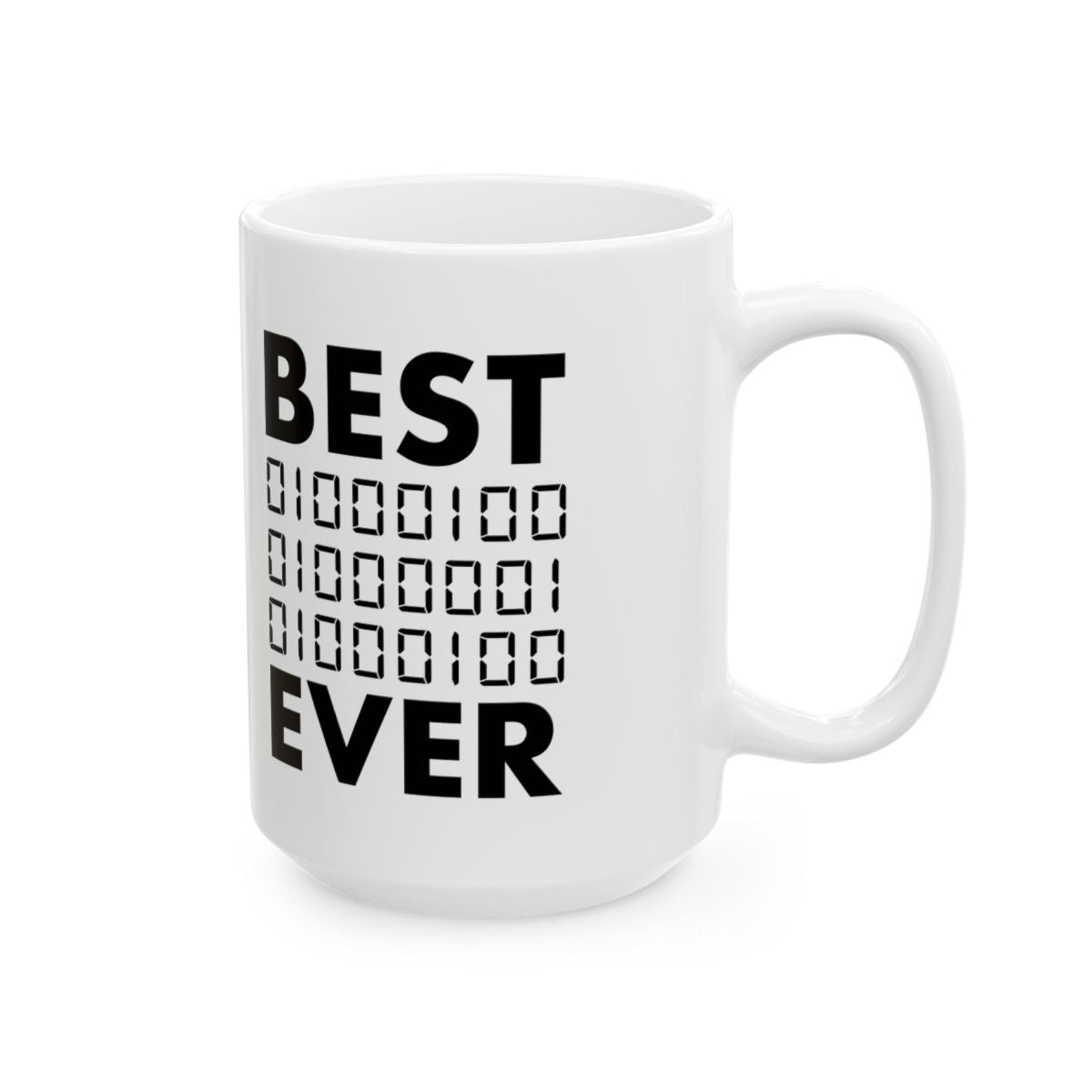 Best Dad Ever In Binary Mug right #Size_15oz